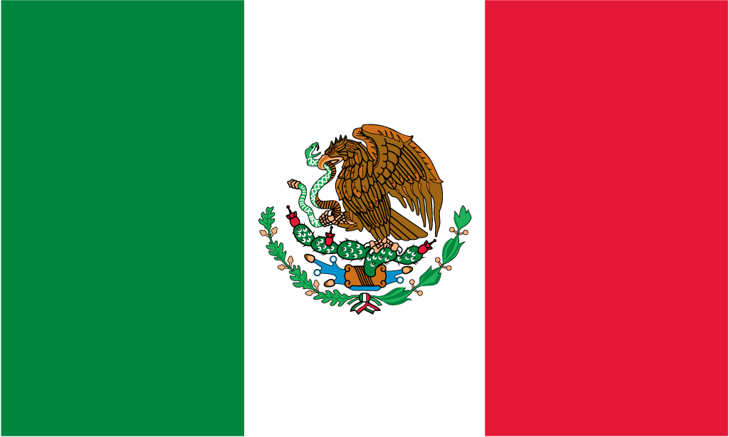 Mexico - 3x5' - Brandy Wine Flags
