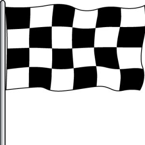 Attraction Flag - B&W Checker 2x3'