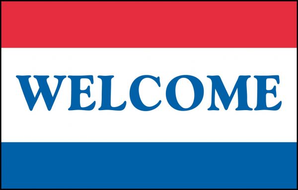 Message Flag - Welcome 3x5'